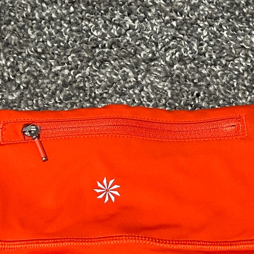 Athleta Women's Bright Orange Cropped Leggings Size M - Picture 4 of 7
